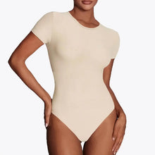 Ofertă 1+1 Bodysuit Modelator Tanga cu Mânecă Scurtă RunwayShape - Crew Neck