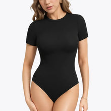 Ofertă 1+1 Bodysuit Modelator Tanga cu Mânecă Scurtă RunwayShape - Crew Neck
