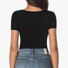 Ofertă 1+1 Bodysuit Modelator Tanga cu Mânecă Scurtă RunwayShape - Scoop Neck
