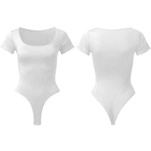 Ofertă 1+1  Bodysuit Modelator Tanga cu Mânecă Scurtă RunwayShape - Square Neck