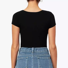 Ofertă 1+1  Bodysuit Modelator Tanga cu Mânecă Scurtă RunwayShape - Square Neck